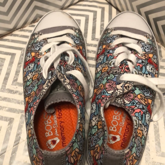 Bobs UTOPIA-Bow Bow Canvas sneakers size 7.5 NEW - Picture 5 of 8